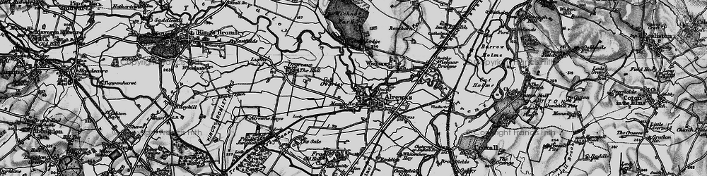 Old map of Overley in 1898