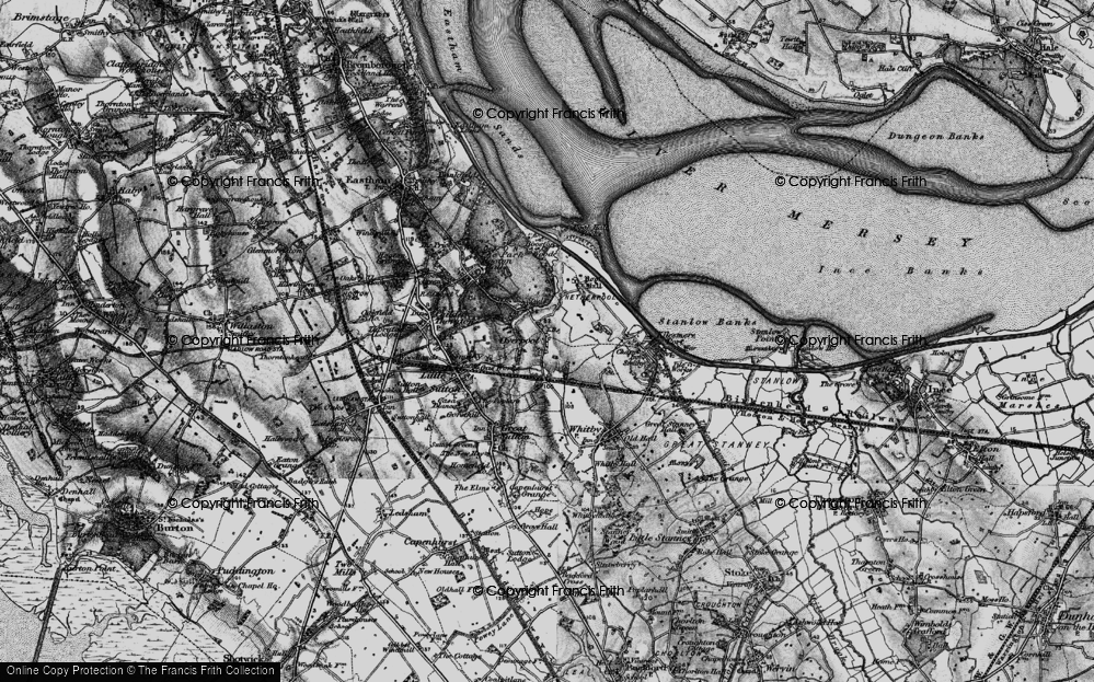 Old Map of Historic Map covering Booston Wood in 1896