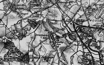 Old map of Overseal in 1895