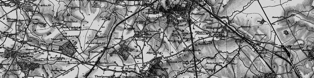 Old map of Ashlawn Ho in 1898