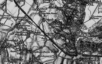 Old map of Oversland in 1895
