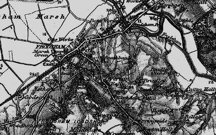 Old map of Overton in 1896