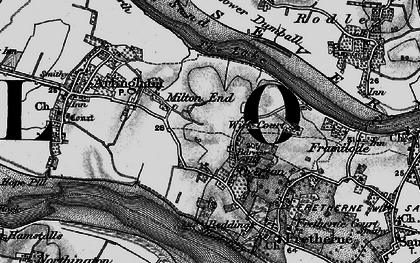Old map of Overton in 1896