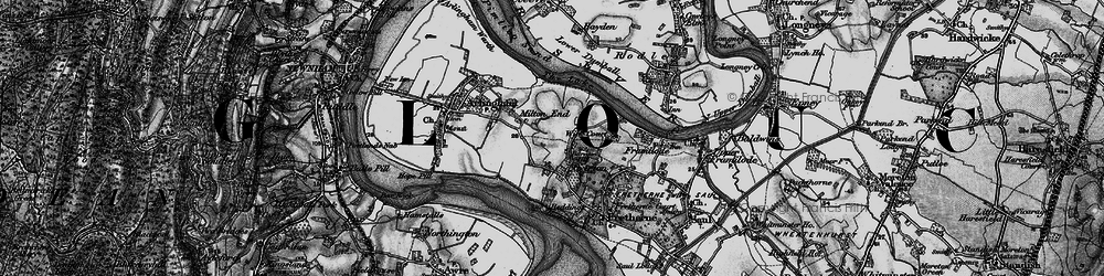Old map of Overton in 1896