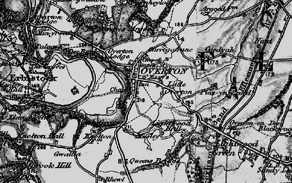 Old map of Overton in 1897