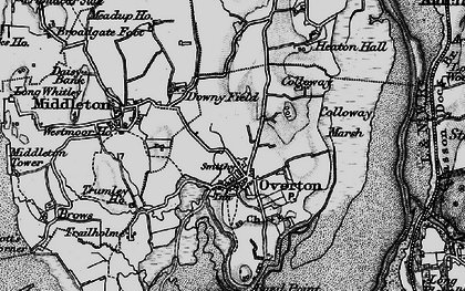 Old map of Overton in 1898