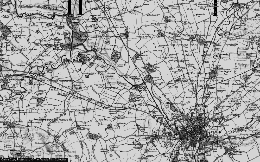 Old Map of Historic Map covering Overton Grange in 1898