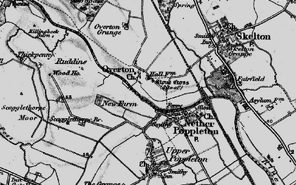 Old map of Overton in 1898