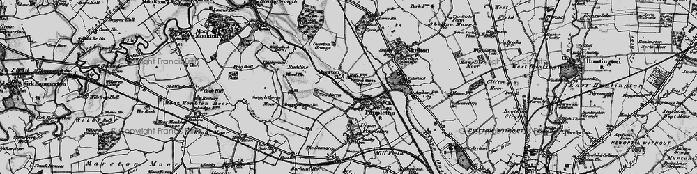Old map of Overton in 1898