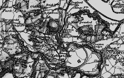 Old map of Overton Bridge in 1897