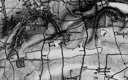 Old map of Barbury Castle Country Park in 1898