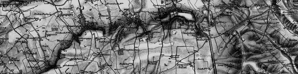 Old map of Burderop Hackpen in 1898