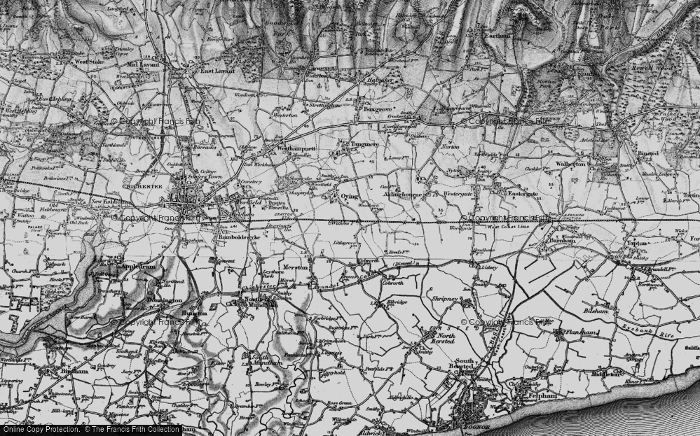Old Map of Oving, 1895 in 1895