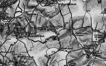 Old map of Ovington in 1895