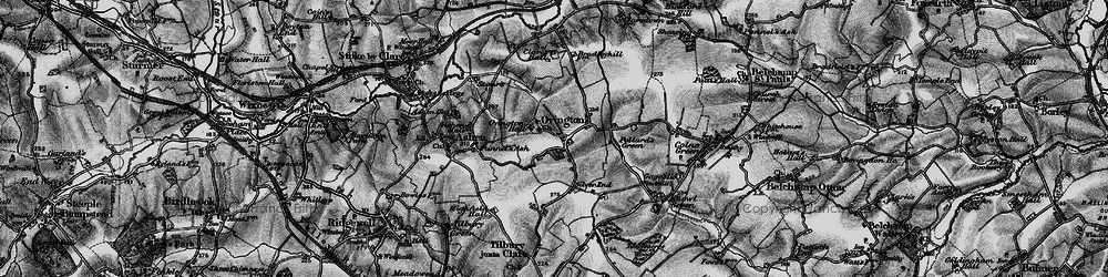 Old map of Ovington in 1895