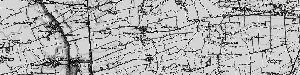 Old map of Owmby-by-Spital in 1898