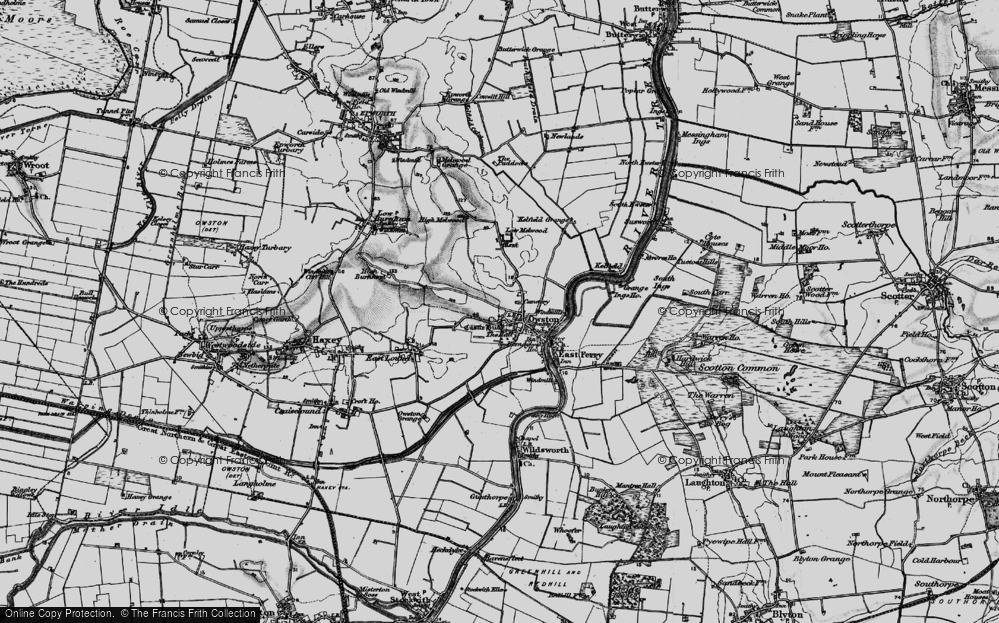 Old Map of Owston Ferry, 1895 in 1895