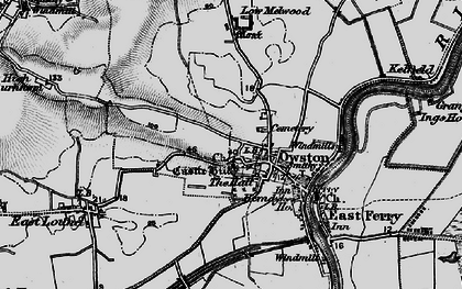 Old map of Owston Ferry in 1895