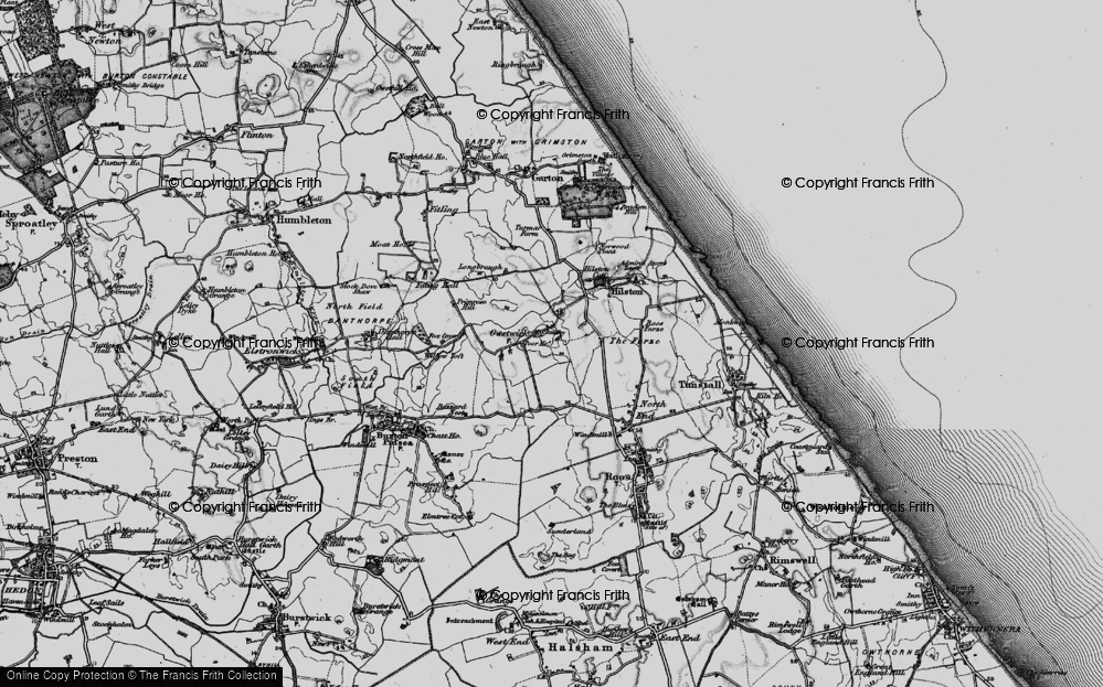 Old Map of Owstwick, 1895 in 1895