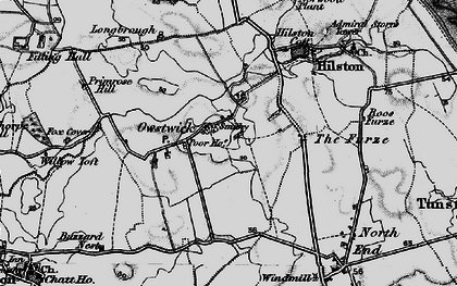 Old map of Owstwick in 1895