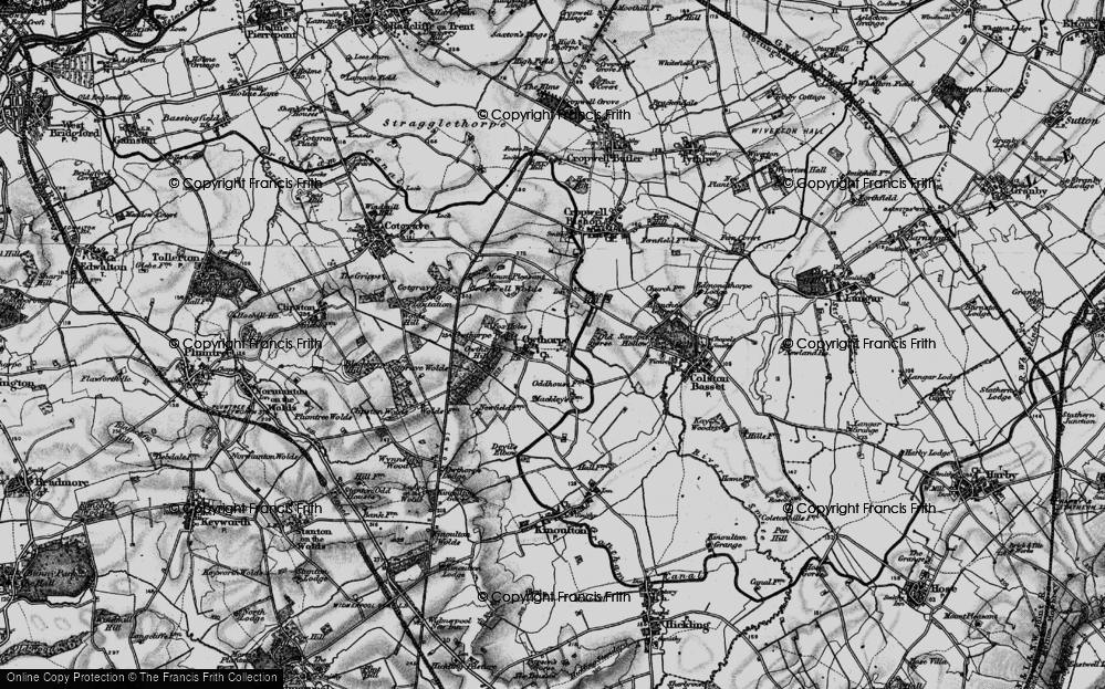 Old Map of Historic Map covering Borders Wood in 1899