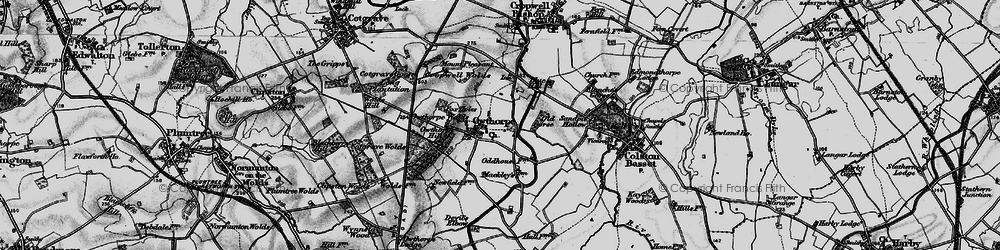Old map of Owthorpe in 1899