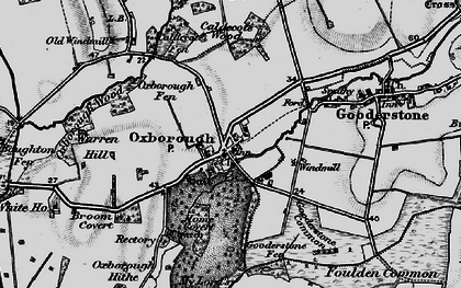 Old map of Oxborough in 1898
