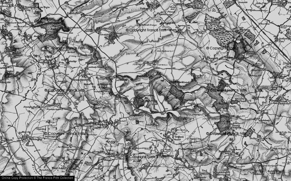 Old Map of Oxcombe, 1899 in 1899