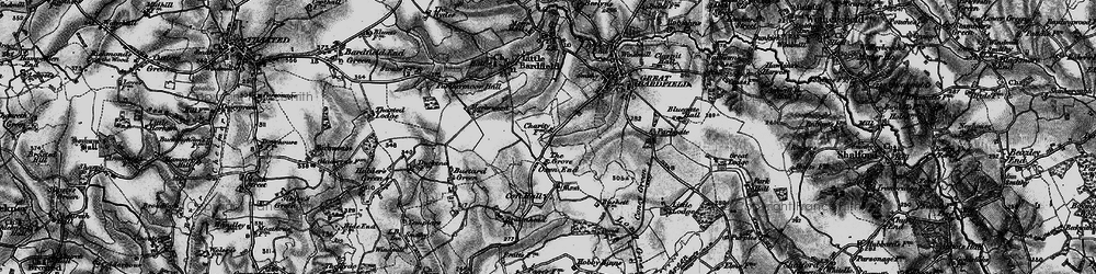 Old map of Oxen End in 1895