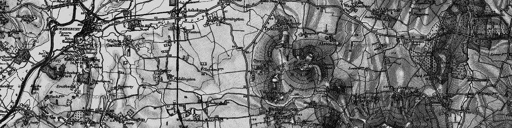 Old map of Woolstone Hill in 1896