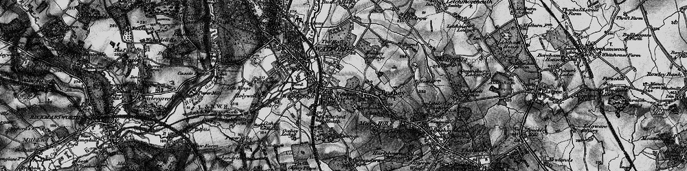 Old map of Oxhey in 1896