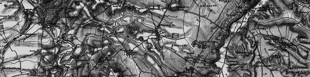 Old map of Burland Ho in 1896