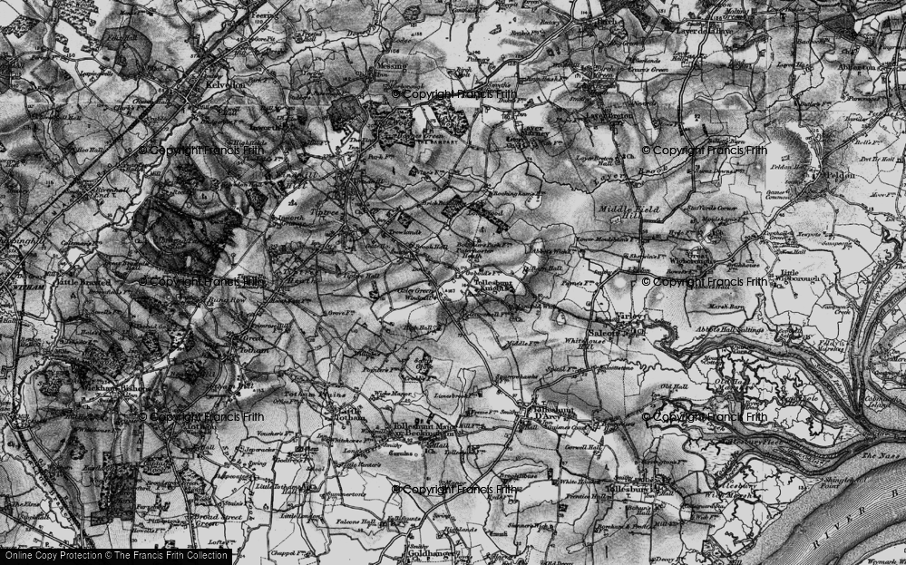 Old Map of Oxley Green, 1896 in 1896