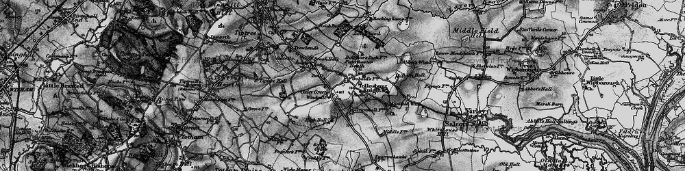 Old map of Oxley Green in 1896