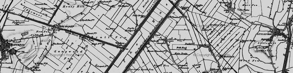 Old map of Oxlode in 1898