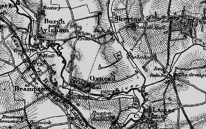 Old map of Oxnead in 1898