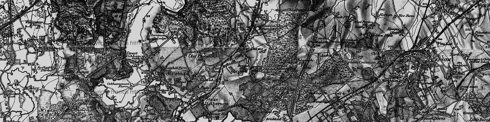 Old map of Oxshott in 1896