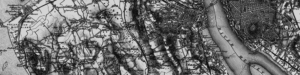 Old map of Oxton in 1896