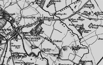 Old map of Oxton Hall in 1898