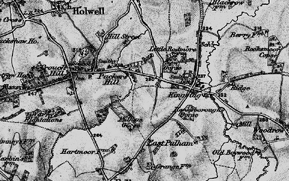 Old map of Packers Hill in 1898