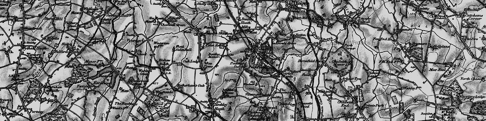 Old map of Packwood Gullet in 1899