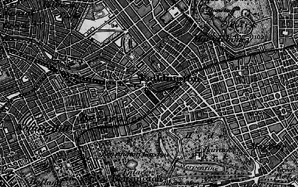 Old map of Paddington in 1896