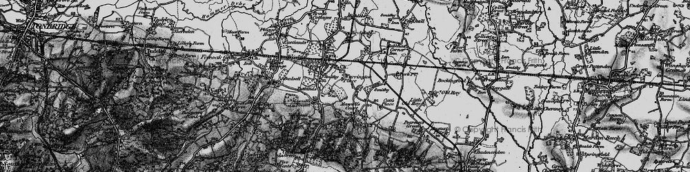 Old map of Paddock Wood in 1895