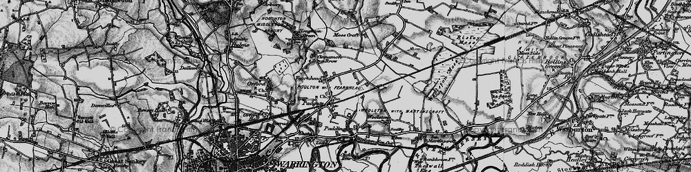 Old map of Padgate in 1896