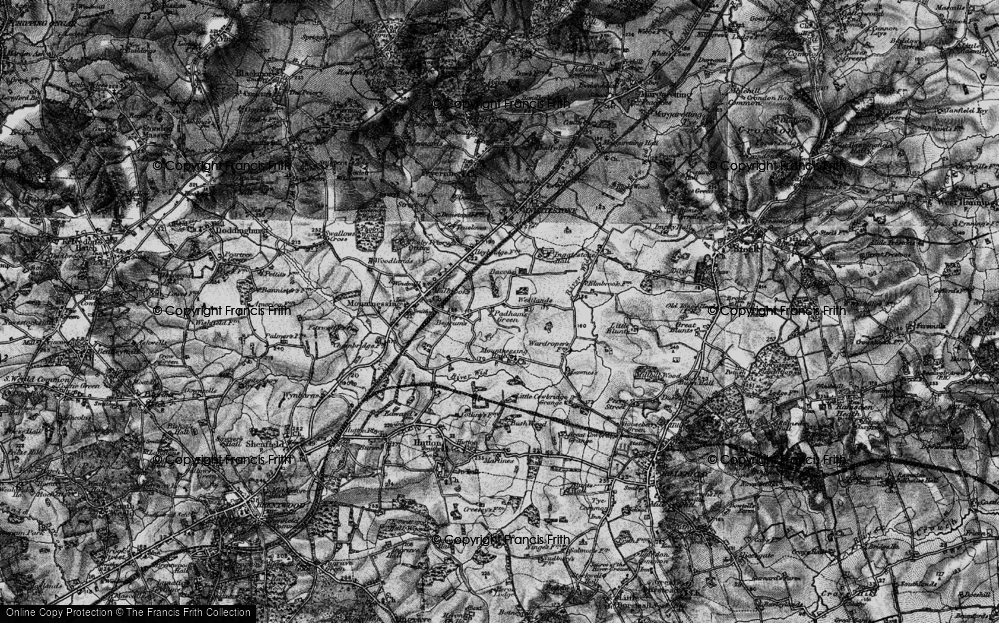 Old Map of Padham's Green, 1896 in 1896