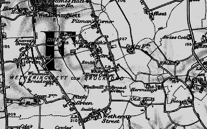 Old map of Page's Green in 1898