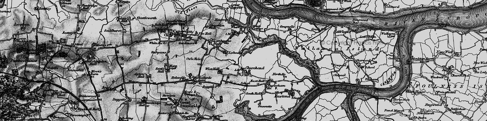Old map of Paglesham Churchend in 1895
