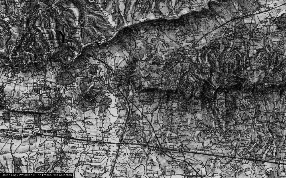 Old Map of Pains Hill, 1895 in 1895