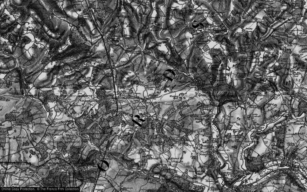 Old Map of Painter's Green, 1896 in 1896