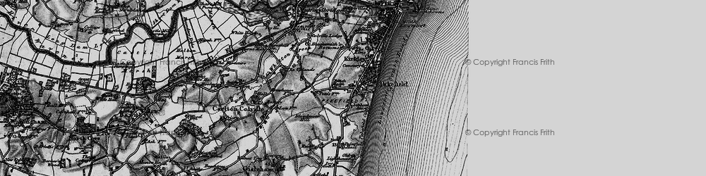 Old map of Pakefield in 1898